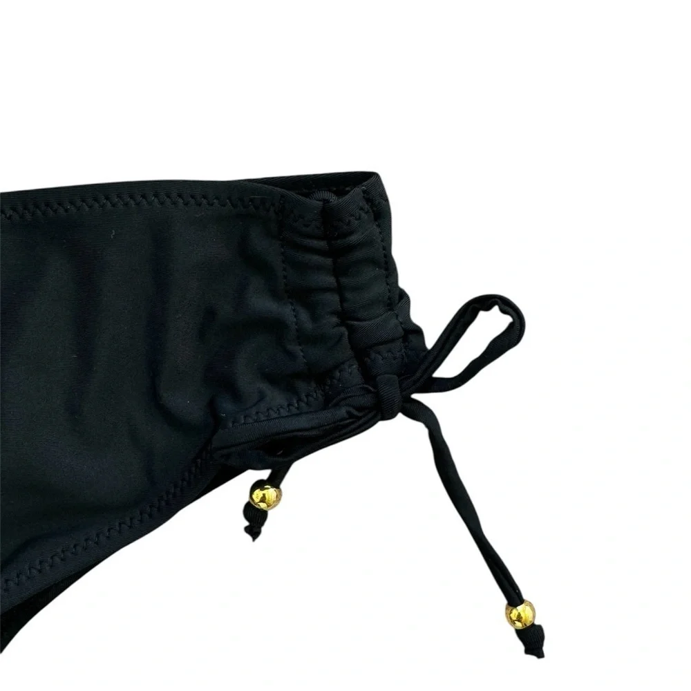 Black Bikini Bottom with Side Ruching
